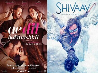 Ae Dil Hai Mushkil, Shivaay have close contest at box office; KJo's film has a 10-cr lead