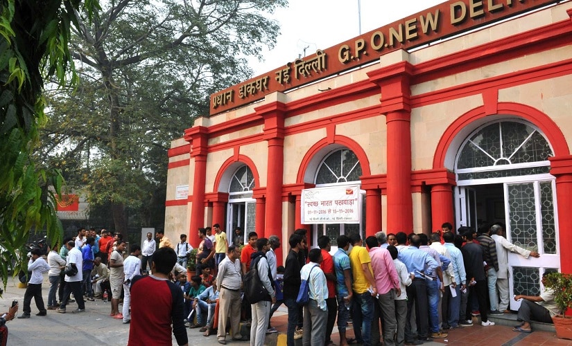 A major queue formed outside the Delhi GPO on Thursday. Naresh Sharma/ Firstpost