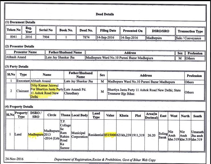 Second document tweeted by JD-U's official handle @JanatadalU