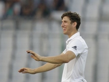 England's Zafar Ansari during the Test match against Bangladesh. AP