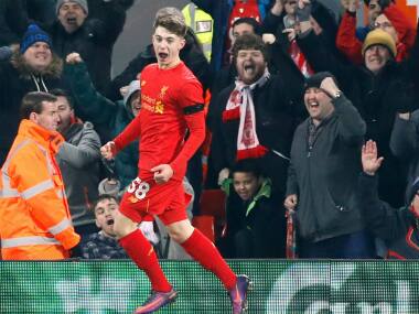 Liverpool teenager Ben Woodburn became the youngest player to score for Liverpool. AP