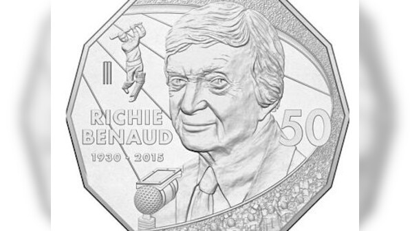 'Marvellous' Richie Benaud honoured with 50-cent coin in Australia