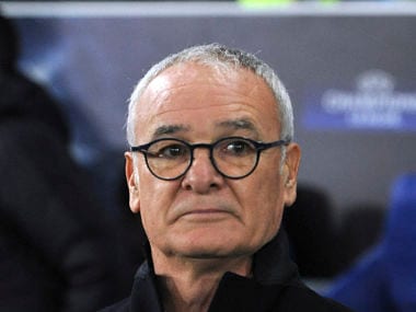 Leicester manager Claudio Ranieri waits for the start of the Champions League Group G clash against Club Brugge. AP