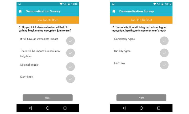 How Narendra Modi's survey limits the range of feedback that can be provided by user