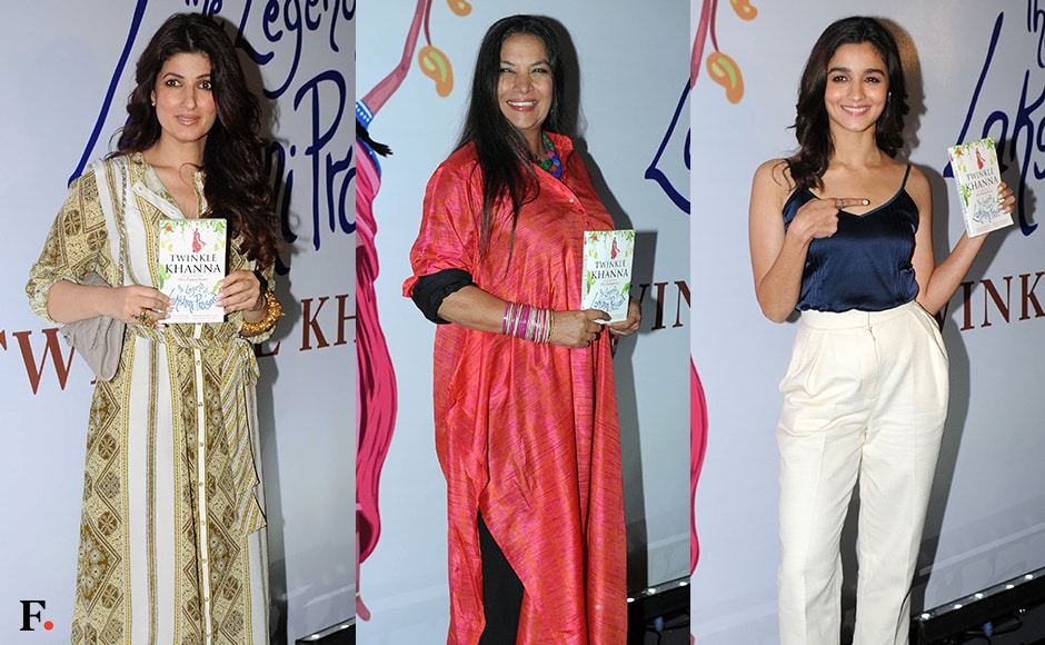 Shabana Azmi and Alia Bhatt hold up their copies of The Legend of Lakshmi Prasad. Sachin Gokhale/Firstpost Shabana Azmi and Alia Bhatt hold up their copies of The Legend of Lakshmi Prasad. Sachin Gokhale/Firstpost