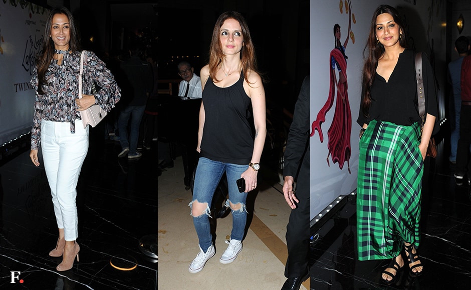 Gayatri Oberoi, Sussanne Khan and Sonali Bendre at the launch. Sachin Gokhale/Firstpost Gayatri Oberoi, Sussanne Khan and Sonali Bendre at the launch. Sachin Gokhale/Firstpost