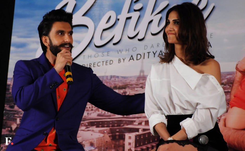 Ranveer Singh and Vaani Kapoor share a great camaraderie on and off screen. Sachin Gokhale/Firstpost Ranveer Singh and Vaani Kapoor share a great camaraderie on and off screen. Sachin Gokhale/Firstpost