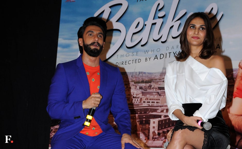 The lead pair looked extremely enthusiastic at the song launch. Sachin Gokhale/Firstpost The lead pair looked extremely enthusiastic at the song launch. Sachin Gokhale/Firstpost