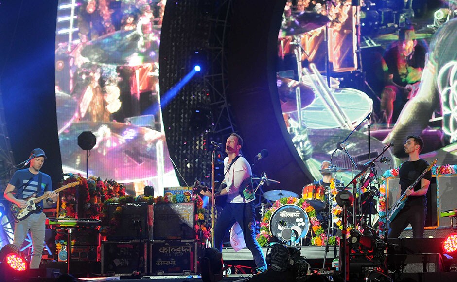 Chris Martin, lead singer of Coldplay, performs with the band during the Global Citizen Festival India. Sachin Gokhale/Firstpost Chris Martin, lead singer of Coldplay, performs with the band during the Global Citizen Festival India. Sachin Gokhale/Firstpost