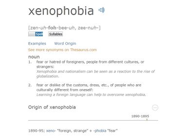 Xenophobia: Is dictionary.com's word of the year an accurate reflection of 2016? Xenophobia: Is dictionary.com's word of the year an accurate reflection of 2016?