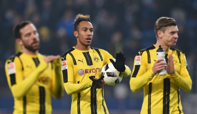 Dortmund's forward Pierre-Emerick Aubameyang will be one of the key players to watch out for in their clash against Bayern Munich. AFP