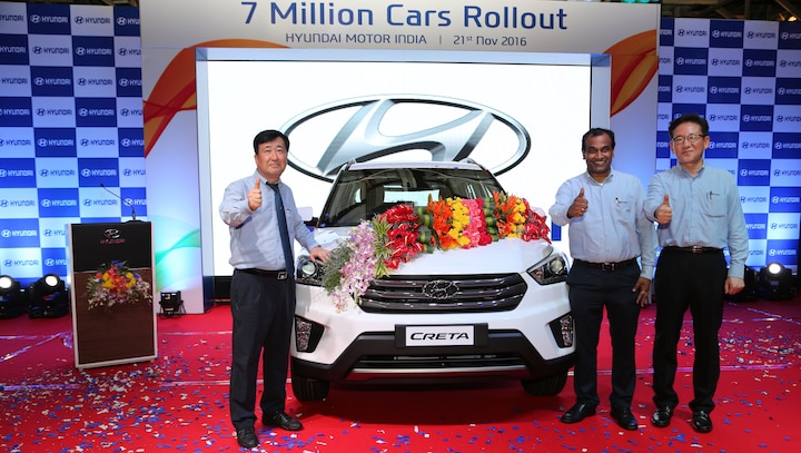 Hyundai India rolls out its 7 millionth car