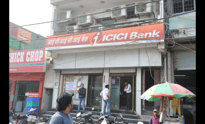 A branch and ATM of ICICI bank in Delhi bear a deserted look due to no cash. Firstpost/Naresh Sharma