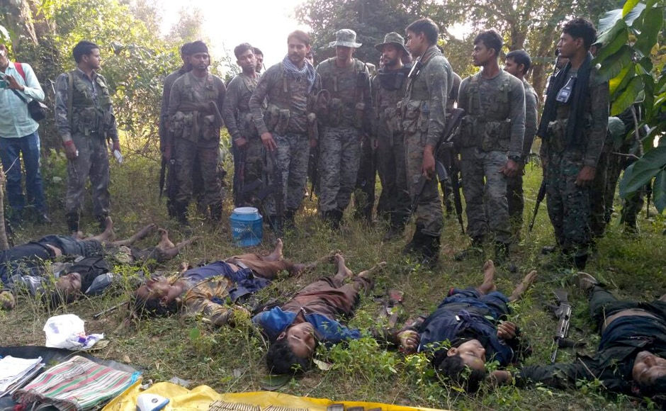 Officials said the encounter began at about 7 am in the Karamdih-Chhipadohar jungles on the banks of north Koel river where a squad of CoBRA commandos of the CRPF was out for operations. Photo: Chetna, Pradesh 18 Ranchi Officials said the encounter began at about 7 am in the Karamdih-Chhipadohar jungles on the banks of north Koel river where a squad of CoBRA commandos of the CRPF was out for operations. Photo: Chetna, Pradesh 18 Ranchi