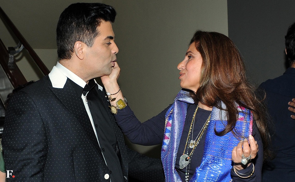 A warm moment between Karan Johar with Dimple Kapadia. Sachin Gokhale/Firstpost A warm moment between Karan Johar with Dimple Kapadia. Sachin Gokhale/Firstpost