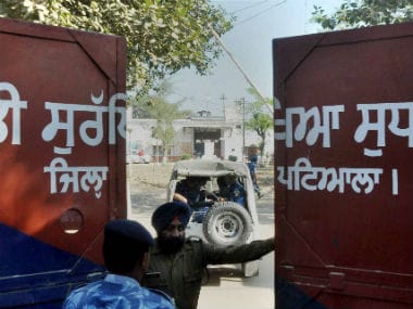 Rapid Action Force men at Nabha Central Jail, which was stormed by armed men. PTI