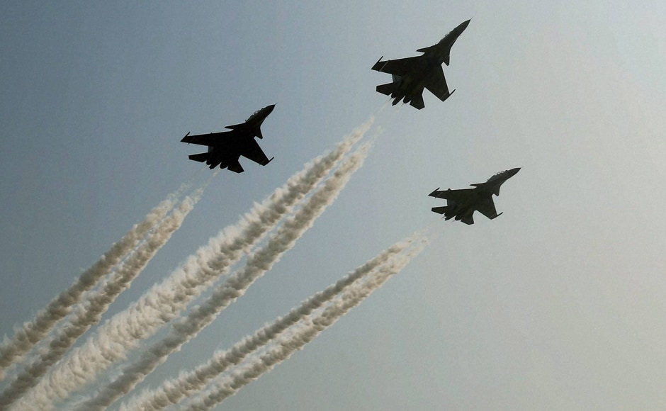 IAF's Sukhoi planes making flyby manoeuver in the sky during the grand opening of Agra-Lucknow expressway on Monday. On the occasion of the opening ceremony an elated Uttar Pradesh Chief Minister said that the the project would prove to be an example before the country as no other state had such a vast expressway. PTI IAF's Sukhoi planes making flyby manoeuver in the sky during the grand opening of Agra-Lucknow expressway on Monday. On the occasion of the opening ceremony an elated Uttar Pradesh Chief Minister said that the the project would prove to be an example before the country as no other state had such a vast expressway. PTI