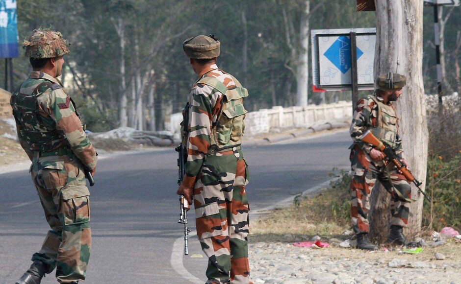 In one incident, a group of heavily-armed terrorists in police uniform stormed an army unit in Nagrota, very close to the Corps headquarters on the outskirts of Jammu city on Tuesday morning, triggering an intense gunbattle that lasted for hours. (Photo: PTI) In one incident, a group of heavily-armed terrorists in police uniform stormed an army unit in Nagrota, very close to the Corps headquarters on the outskirts of Jammu city on Tuesday morning, triggering an intense gunbattle that lasted for hours. (Photo: PTI)