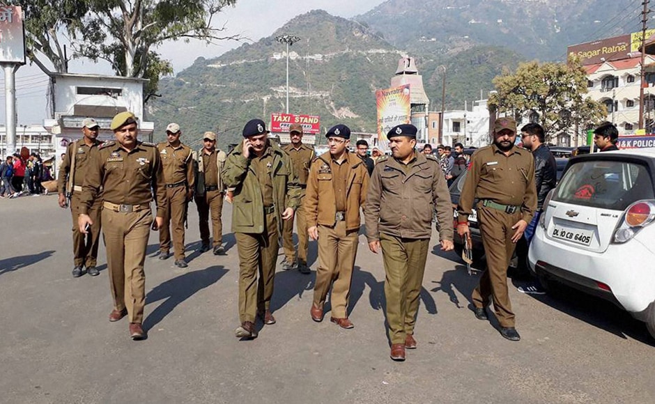 After around eight hours of heavy exchange of fire, security forces managed to kill three terrorists, however, the number of militants who entered the army premises could not be confirmed. Security on high alert in Katra following Nagrota terror attack, in Jammu on Tuesday. (Photo: PTI) After around eight hours of heavy exchange of fire, security forces managed to kill three terrorists, however, the number of militants who entered the army premises could not be confirmed. Security on high alert in Katra following Nagrota terror attack, in Jammu on Tuesday. (Photo: PTI)