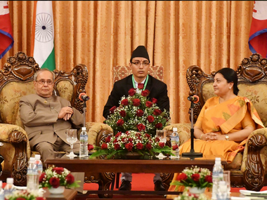 President Mukherjee visits Nepal, meets counterpart Bidhya Devi Bhandari President Mukherjee visits Nepal, meets counterpart Bidhya Devi Bhandari