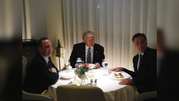 Donald Trump dines with Mitt Romney, plans victory tour