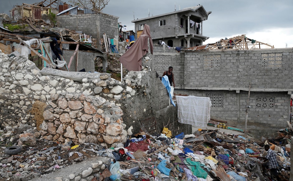 Roughly 90 percent of the piped water supply systems in south-west Haiti were damaged by the storm that struck 4 October, according to Haiti's National Water and Sanitation Directorate. People walk next to destroyed houses in Jeremie. Reuters Roughly 90 percent of the piped water supply systems in south-west Haiti were damaged by the storm that struck 4 October, according to Haiti's National Water and Sanitation Directorate. People walk next to destroyed houses in Jeremie. Reuters