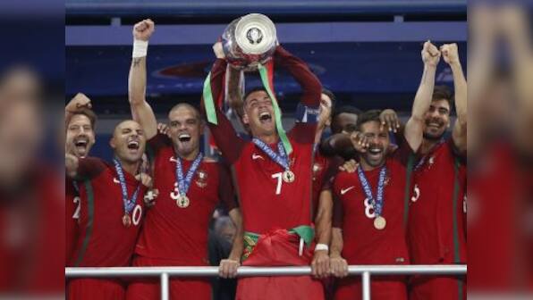 Cristiano Ronaldo's emotional speech: Watch Portugal captain address team after Euro 2016 win