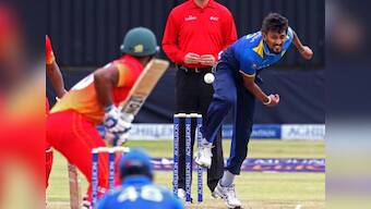 Sri Lanka's Suranga Lakmal fined half match-fee for throwing the ball at Zimbabwe player