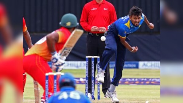 Sri Lanka's Suranga Lakmal fined half match-fee for throwing the ball at Zimbabwe player