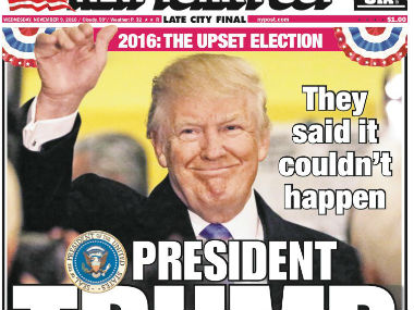 Donald Trump wins US election: News headlines everywhere, at a loss for words Donald Trump wins US election: News headlines everywhere, at a loss for words