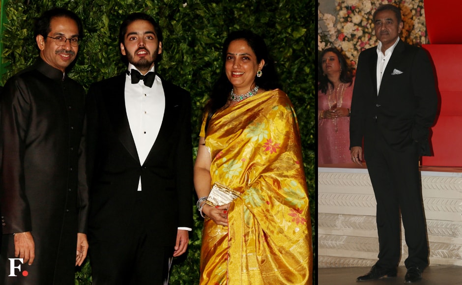 (L-R) Uddhav Thackeray with Anant Ambani and Rashmi Thackeray; Praful Patel. (L-R) Uddhav Thackeray with Anant Ambani and Rashmi Thackeray; Praful Patel.