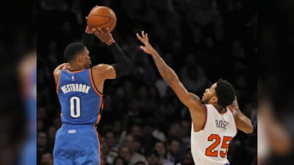 NBA roundup: Russell Westbrook gets 8th triple double in win; Warriors beat Atlanta Hawks