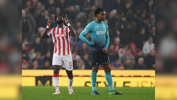 Premier League: Wilfried Bony brace helps Stoke City sink former club Swansea