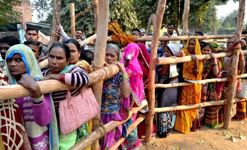 People queuing up outisde ATM in Allahabad. PTI