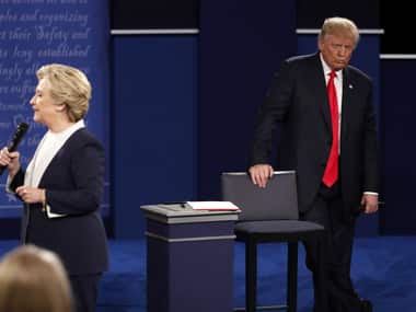 Hillary Clinton and Donald Trump. AP