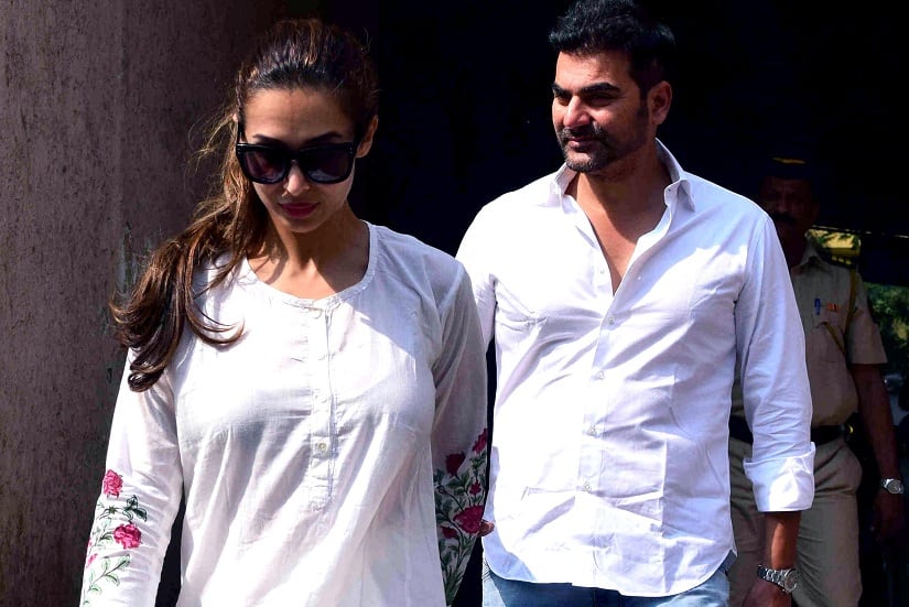 Bollywood actors Malaika Arora Khan and Arbaaz Khan leaves from Bandra Family Court, in Mumbai, India on November 29, 2016.The couple appeared in court for the mandatory counseling session. (Sanket Shinde/ SOLARIS IMAGES)