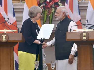 Theresa May in India: British PM's tough anti-immigration stand raises concerns in Delhi Theresa May in India: British PM's tough anti-immigration stand raises concerns in Delhi
