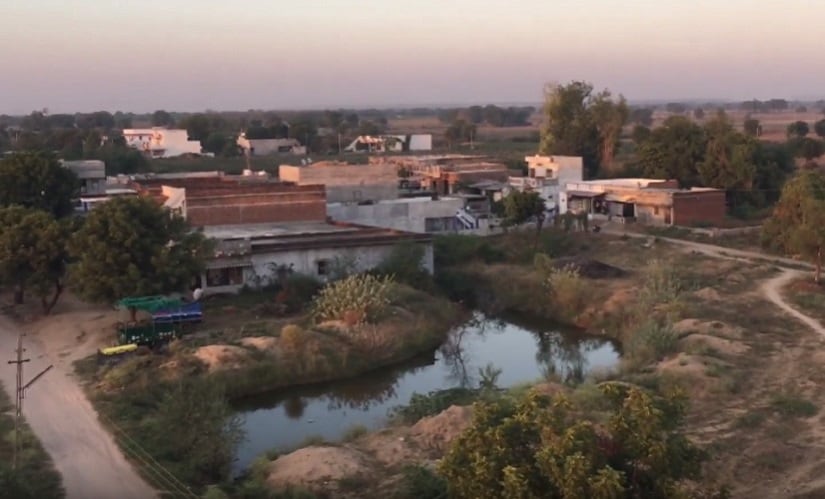 A a bird's eye view of the village of Akodara