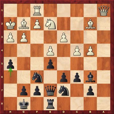 This little h-pawn push had great power as it looked to soften up White’s kingside.
