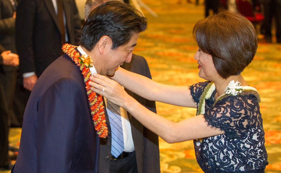 Japan's former leader Shigeru Yoshida went to Pearl Harbour six years after the country's World War II surrender, but that was before the USS Arizona Memorial was built.(AP) Japan's former leader Shigeru Yoshida went to Pearl Harbour six years after the country's World War II surrender, but that was before the USS Arizona Memorial was built.(AP)