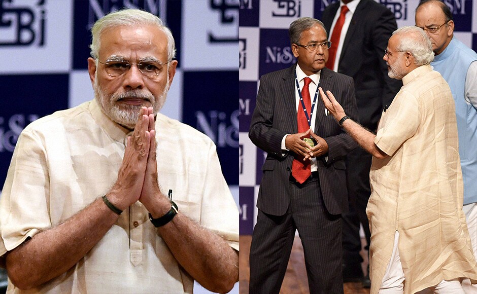 Narendra Modi, Finance Minister Arun Jaitley and SEBI chairman U.K.Sinha were part of the inauguration of the National Institute of Securities Markets (NISM) in Patalganga. Image courtesy: PTI Narendra Modi, Finance Minister Arun Jaitley and SEBI chairman U.K.Sinha were part of the inauguration of the National Institute of Securities Markets (NISM) in Patalganga. Image courtesy: PTI