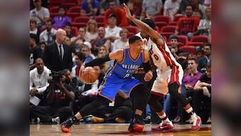 NBA roundup: Westbrook's triple-double helps Thunder beat Miami; Rockets ease past Mavs