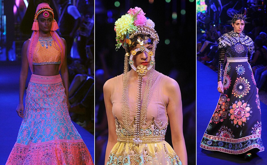 All in all, it was fashion for the win. Models Archana Akhil Kumar and Alesia Raut were among those who ensured Manish Arora's designs were displayed to the best effect. Images by Sachin Gokhale/Firstpost All in all, it was fashion for the win. Models Archana Akhil Kumar and Alesia Raut were among those who ensured Manish Arora's designs were displayed to the best effect. Images by Sachin Gokhale/Firstpost