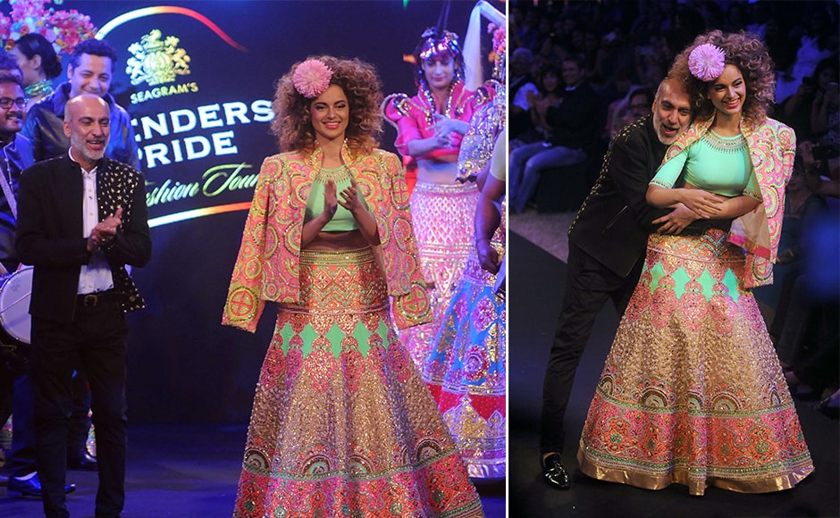 But it was Kangana Ranaut who was the cynosure of all eyes as soon as she came on ramp, as Manish Arora's showstopper. Images by Sachin Gokhale/Firstpost But it was Kangana Ranaut who was the cynosure of all eyes as soon as she came on ramp, as Manish Arora's showstopper. Images by Sachin Gokhale/Firstpost