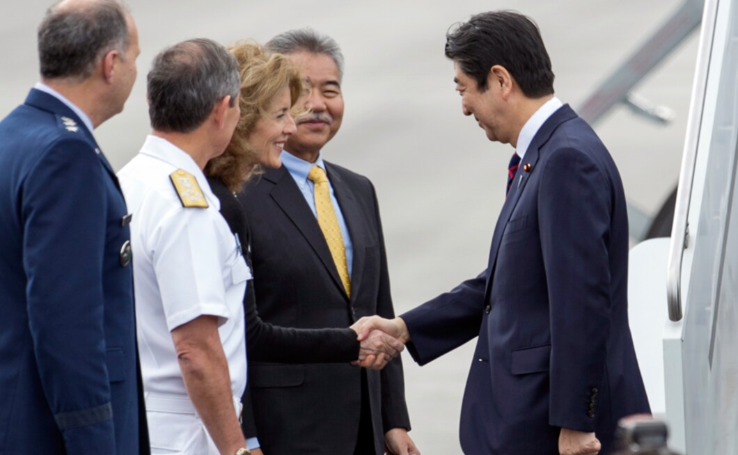 In a first, Japanese PM Shinzo Abe visits Pearl Harbor memorial in Hawaii