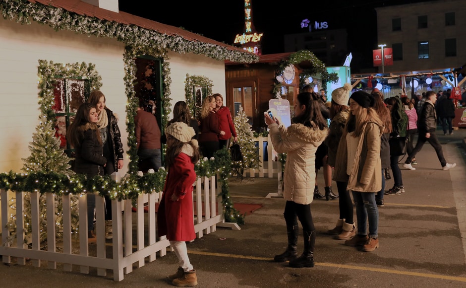 However, in Albania's capital Tirana it was all joy and gaiety as the city's Mother Teresa Square in central Tirana was decked up with Christmas decorations. People took selfies and enjoyed the festivities on the Christmas. AP However, in Albania's capital Tirana it was all joy and gaiety as the city's Mother Teresa Square in central Tirana was decked up with Christmas decorations. People took selfies and enjoyed the festivities on the Christmas. AP