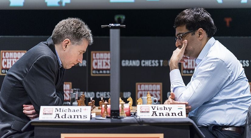 Just two years separate Adams from Anand. The two have had numerous battles in the past, the first one dating back as early as 1986. (Image courtesy: Lennart Ootes)