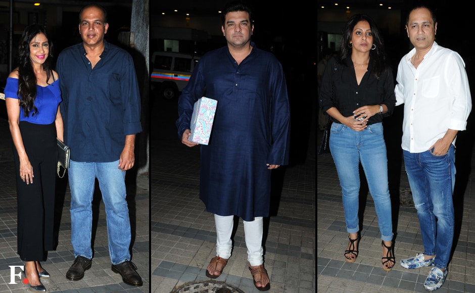 Director Madhur Bhandarkar recently held a house warming party at his place. (L-R)Ashutosh Sunita Gowariker; Siddharth Roy Kapur; Vipul Shah with his Wife Shefali. Sachin Gokhale/Firstpost Director Madhur Bhandarkar recently held a house warming party at his place. (L-R)Ashutosh Sunita Gowariker; Siddharth Roy Kapur; Vipul Shah with his Wife Shefali. Sachin Gokhale/Firstpost