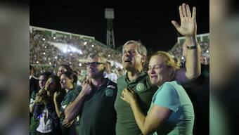 Chapecoense plane crash: Fans flood home stadium to pray for players