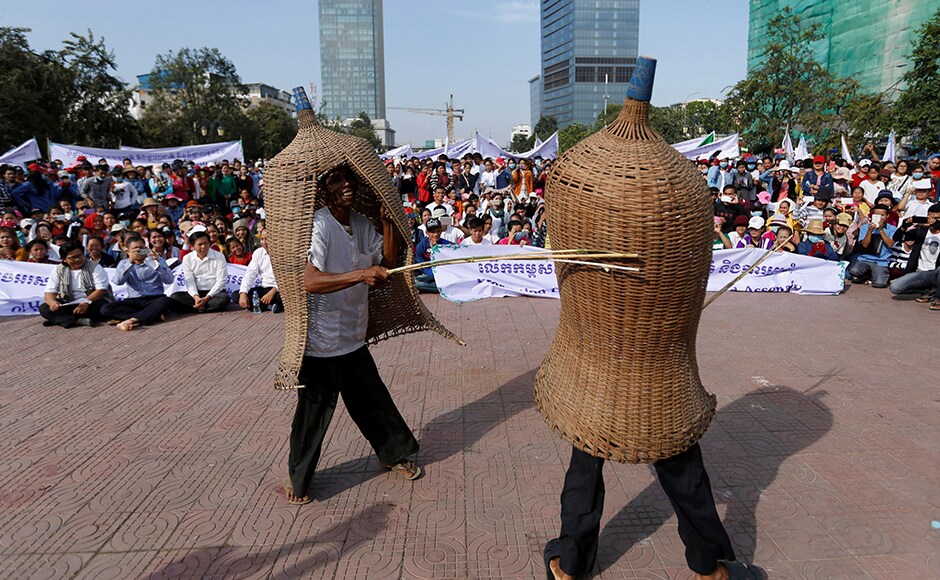 Dancers perform at Freedom Park as people watch during a Human Rights Day celebration in Phnom Penh, Cambodia, 10 December. Reuters Dancers perform at Freedom Park as people watch during a Human Rights Day celebration in Phnom Penh, Cambodia, 10 December. Reuters